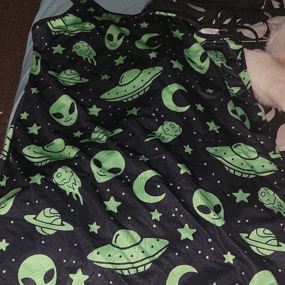 Alien and UFO Patterned Night Gown